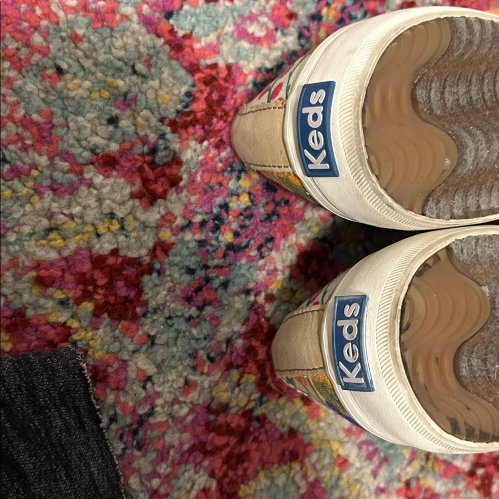 Keds Rifle Paper Co Floral Slip-On Canvas Shoes - Picture 8 of 9